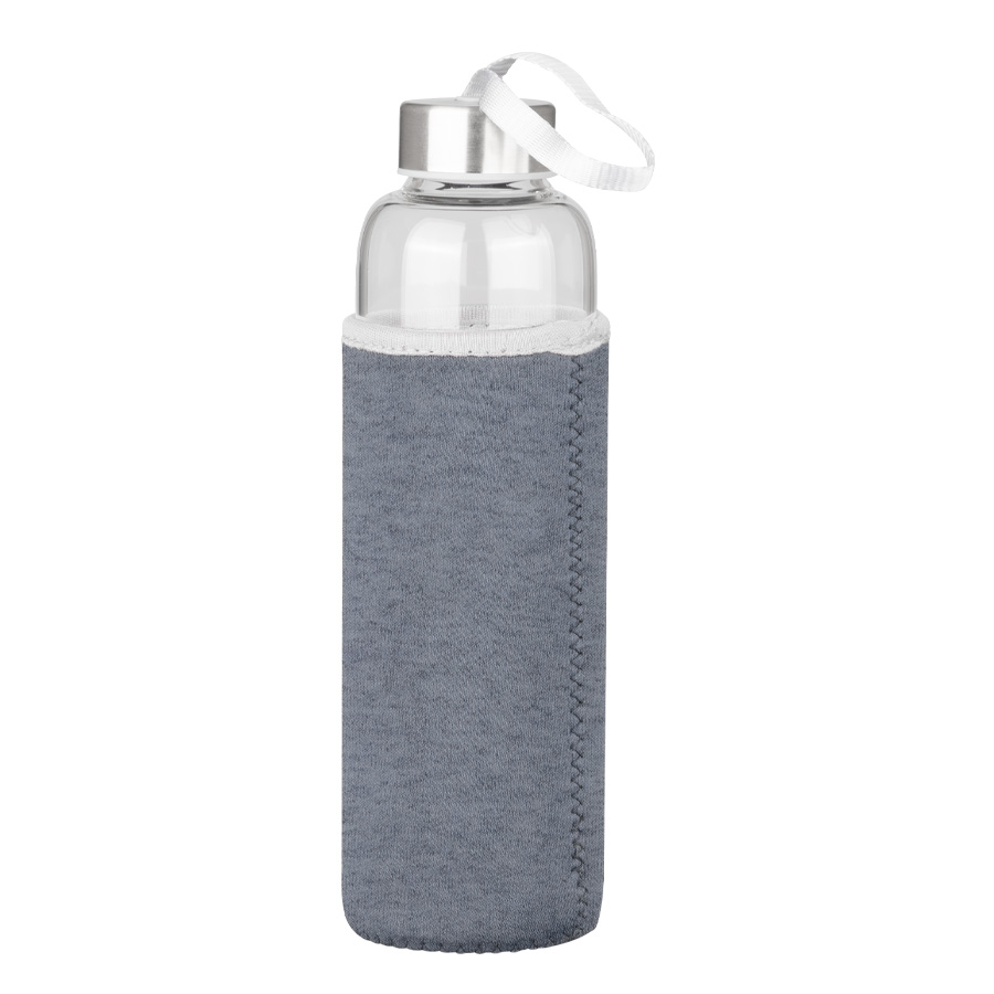 Botella de Vidrio Borosilicato con Funda de Neopreno 580cc