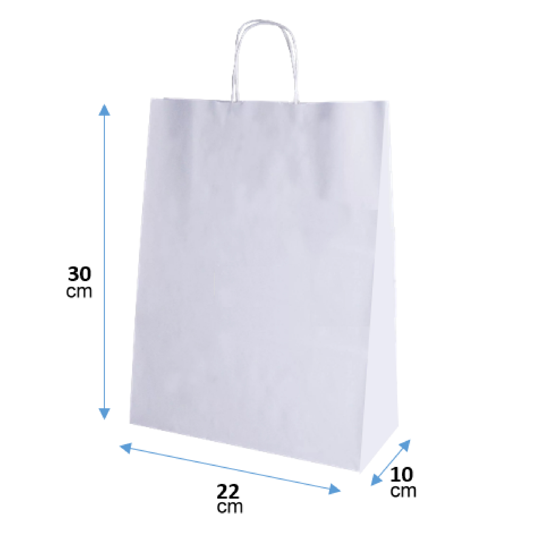 Bolsa Papel Blanco 22x30x10